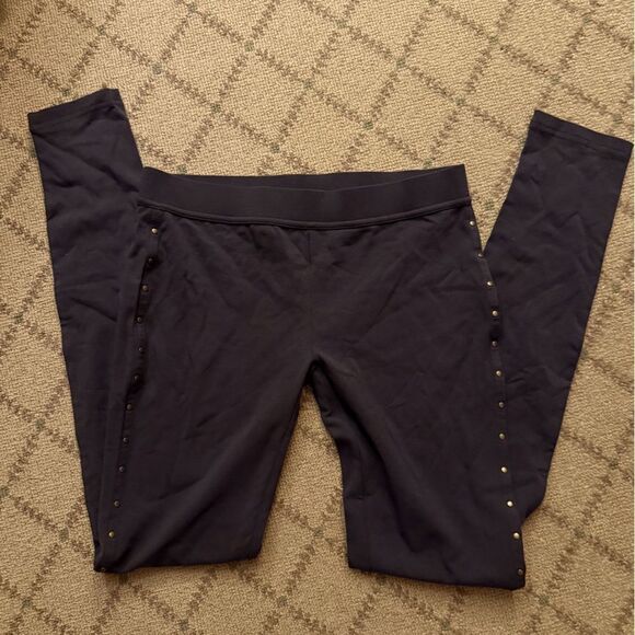 Marc by Marc Jacobs Black leggings w stud detail down the side NWOT XS - Picture 1 of 9